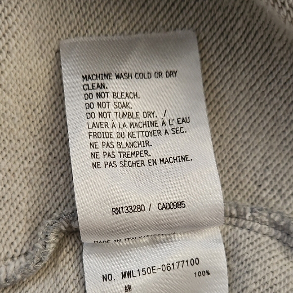 Thom Browne Center Back Sweatshirt Light Grey Men's Sweater size 2 - Picture 10 of 11